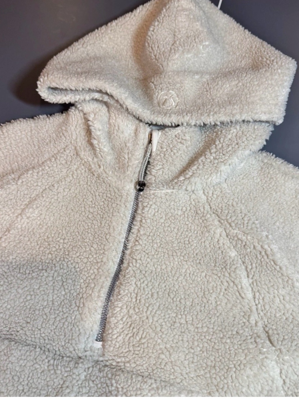 lululemon athletica Cream Sherpa Half-Zip Hoodie XS/S - Picture 6 of 10
